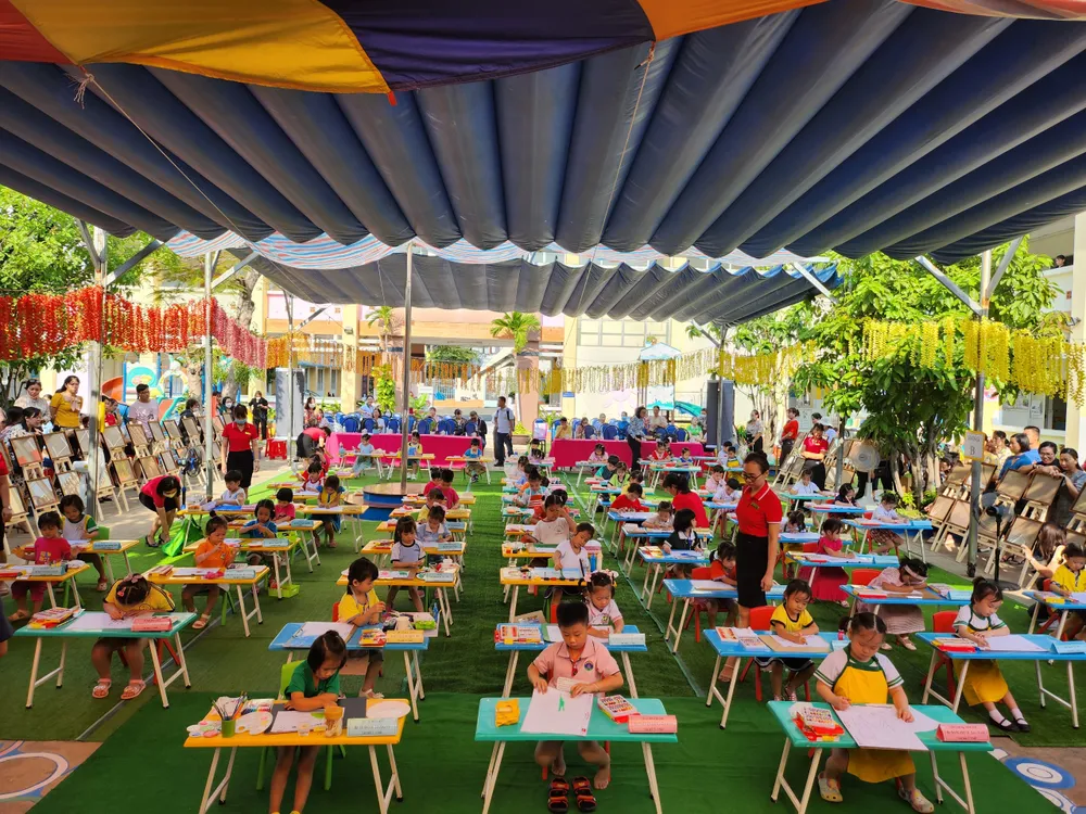 Hội thi là sân chơi giúp trẻ phát triển năng khiếu hội họa