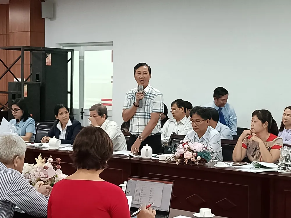 Đại diện Sở Lao động Thương binh và xã hội phát biểu tại hội thảo