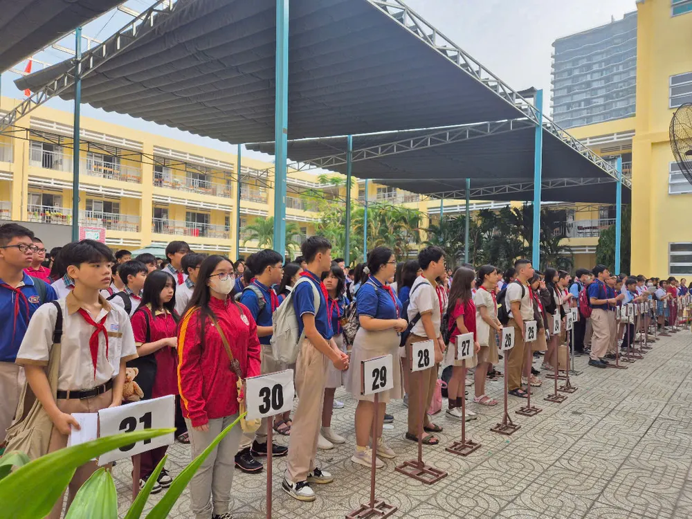 Học sinh tham gia kỳ khảo sát năng lực vào lớp 6 các trường THCS trên địa bàn TP Thủ Đức năm học 2024-2025