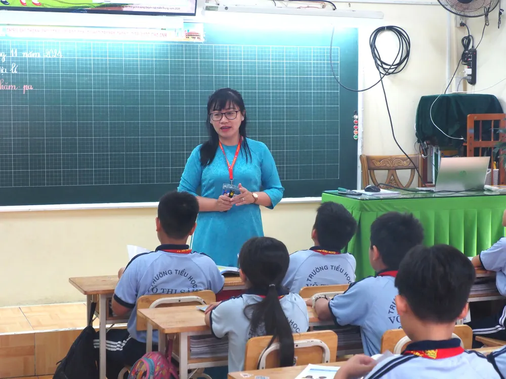 Học sinh Trường Tiểu học Võ Thị Sáu (phường An Hội Đông, TPHCM) trong một giờ học