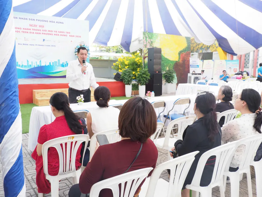 Ngày hội tư vấn tuyển sinh đầu cấp năm học 2026-2027 do UBND phường Hòa Hưng tổ chức