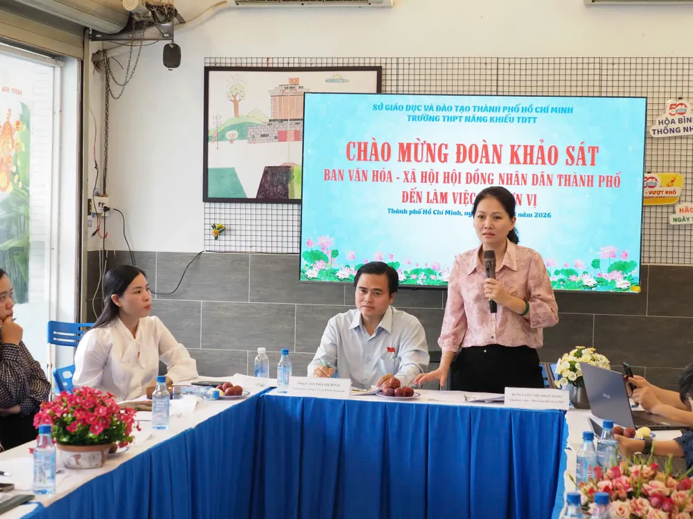 Buổi làm việc giữa Ban Văn hóa - Xã hội, HĐND TPHCM với đại diện các trường phổ thông năng khiếu thể dục thể thao