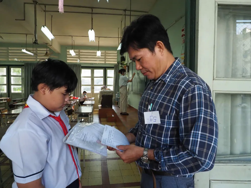 Học sinh tham dự khảo sát vào lớp 6 Trường THCS-THPT Trần Đại Nghĩa (phường Sài Gòn) năm học 2025-2026