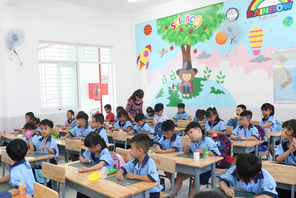 Học sinh Trường Tiểu học Đinh Công Tráng (phường An Lạc, TPHCM) trong một giờ học. Ảnh minh họa