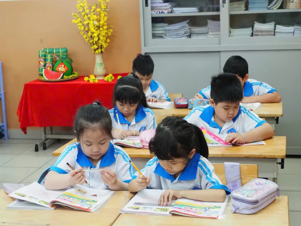 Học sinh Trường Tiểu học Trần Khánh Dư (phường Tân Định) trong năm học 2025-2026
