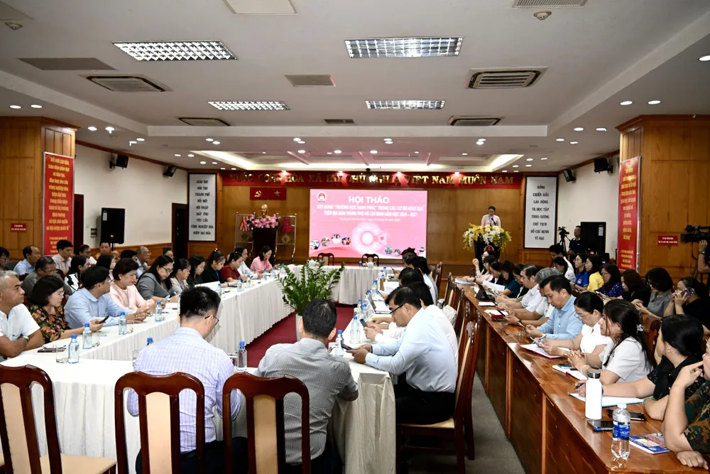 Hội thảo xây dựng “Trường học hạnh phúc” năm học 2026-2027 do Sở GD-ĐT TPHCM tổ chức vào sáng 30-7