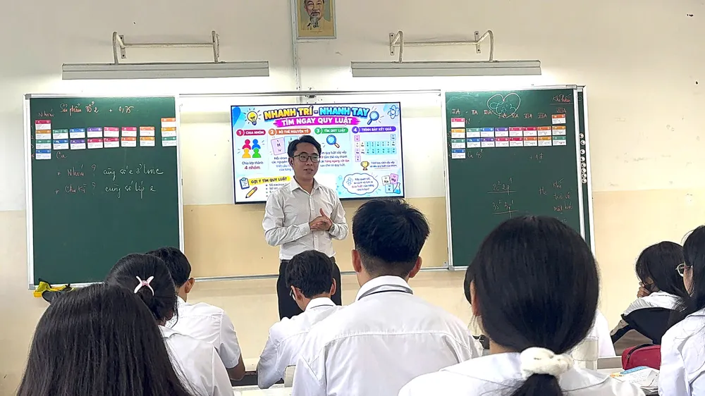 Học sinh Trường THPT Nguyễn Hiền (phường Bình Thới, TPHCM) trong một giờ học.
