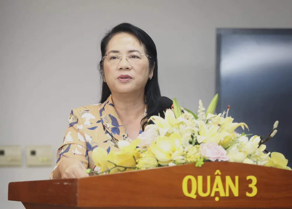 Chủ tịch Ủy ban MTTQ Việt Nam TPHCM Trần Kim Yến phát biểu. Ảnh: THẢO LÊ Chủ tịch Ủy ban MTTQ Việt Nam TPHCM Trần Kim Yến phát biểu. Ảnh: THẢO LÊ