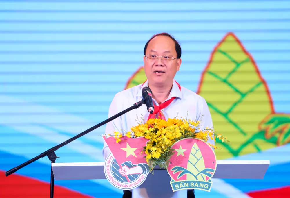 Phó Bí thư Thành ủy TPHCM Nguyễn Hồ Hải phát biểu chỉ đạo. Ảnh: THẢO LÊ