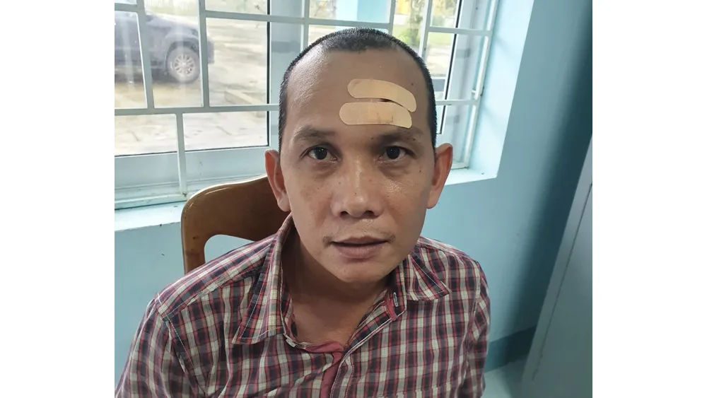 Đối tượng Thành tại cơ quan cảnh sát điều tra. Ảnh: Công an cung cấp