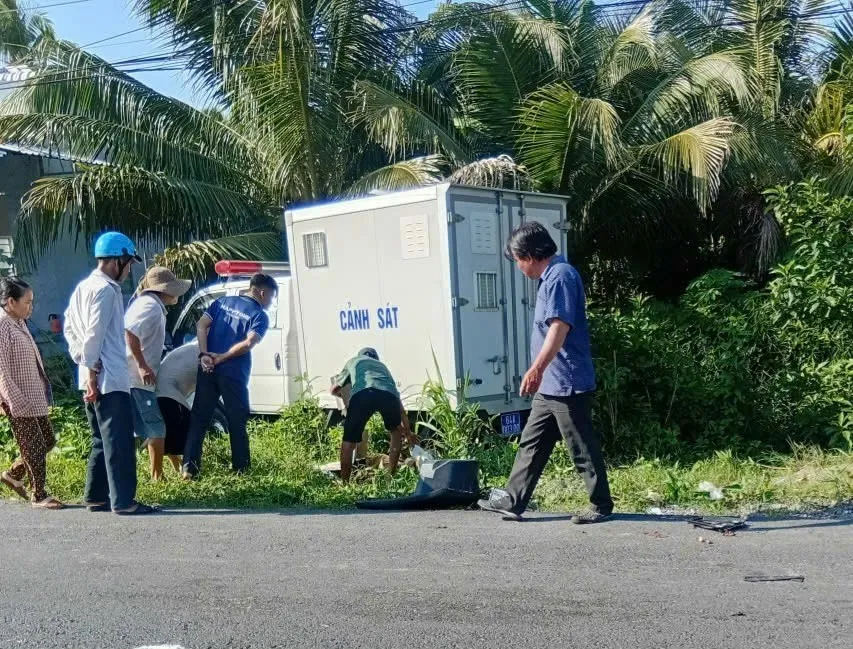 Hiện trường vụ tai nạn. Ảnh: NL