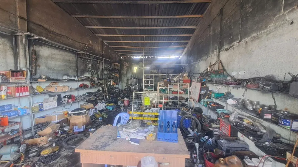 Hiện trường vụ cháy. Ảnh: NL