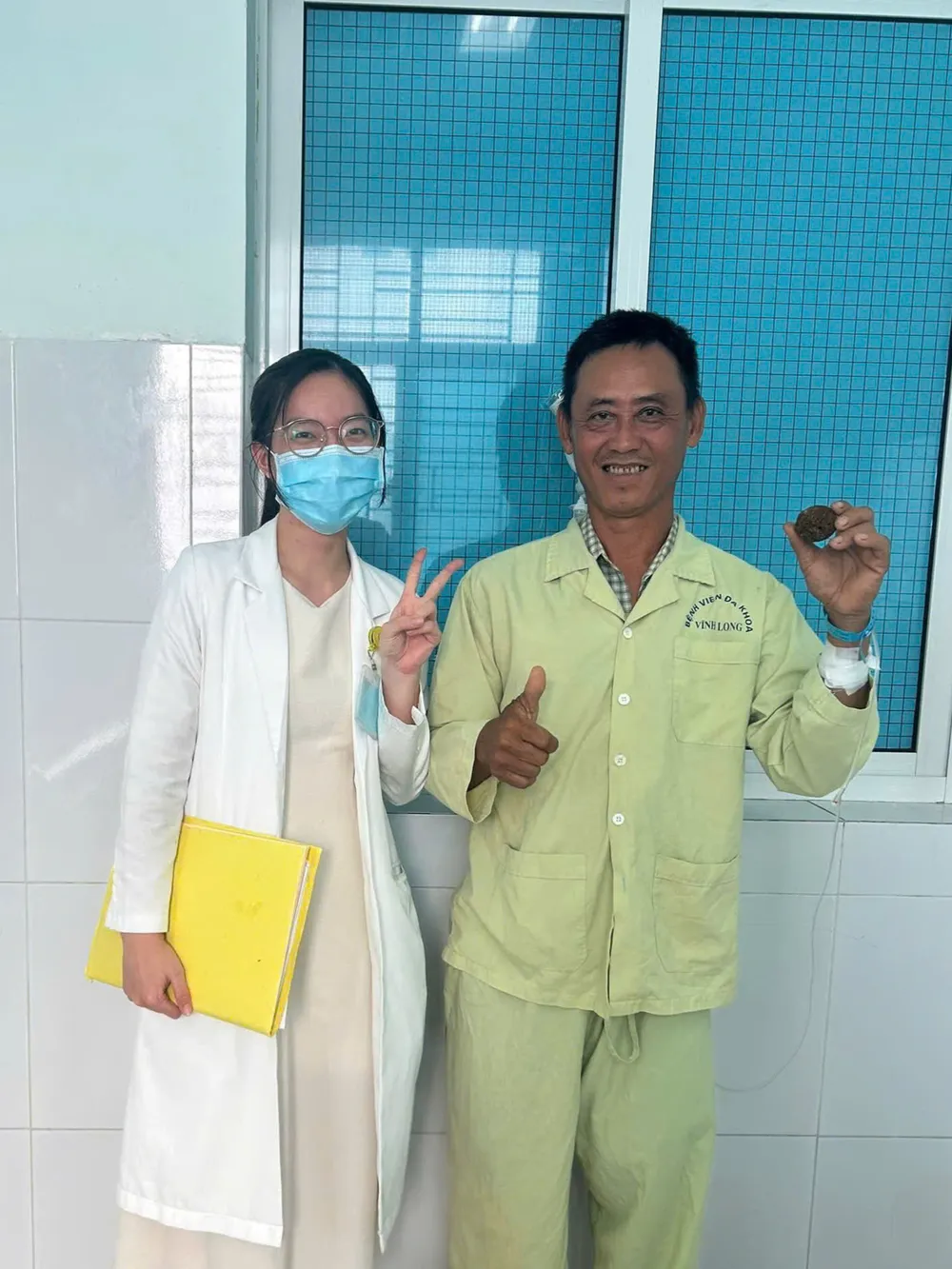 Bệnh nhân hồi phục tốt sau khi phẫu thuật. Ảnh: Bệnh viện cung cấp