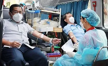 Ngày hội hiến máu thu hút đông đảo cán bộ, công nhân viên, người lao động Sawaco tham gia