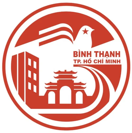 Biểu trưng màu đỏ của quận Bình Thạnh được sử dụng trong công tác hành chính