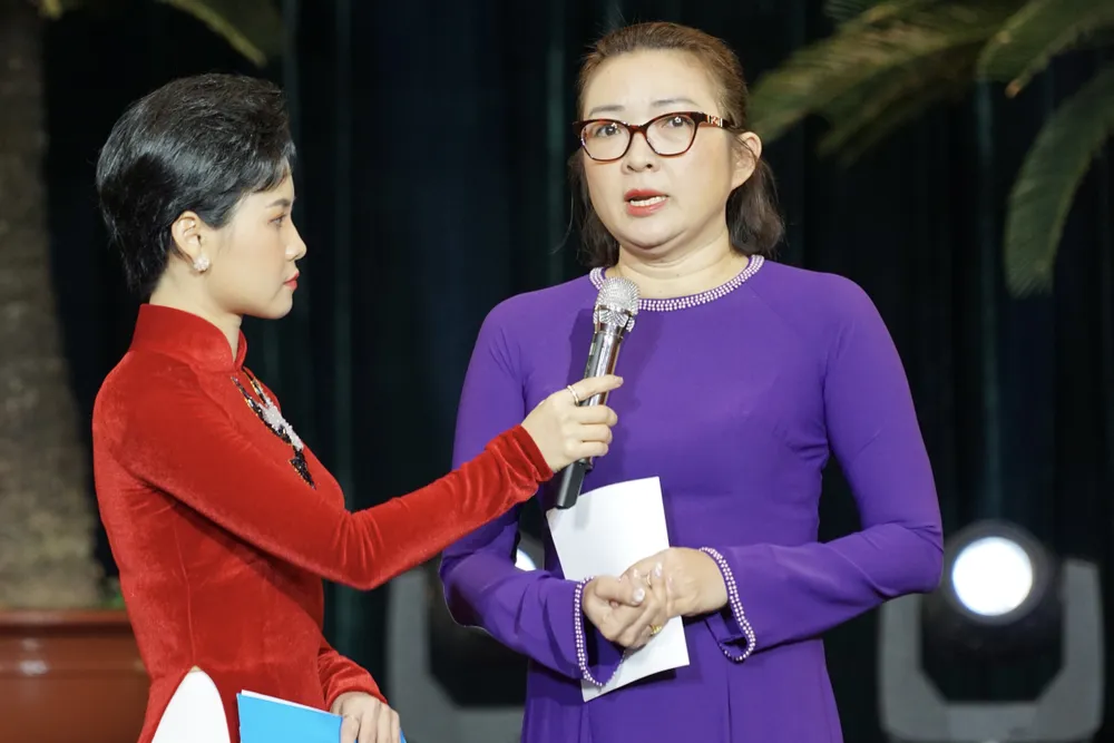 Phó Giám đốc Sở Du lịch TPHCM Bùi Thị Ngọc Hiếu chia sẻ tại hội nghị. Ảnh: HOÀNG HÙNG