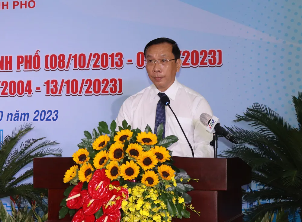 Bí thư Đảng ủy Khối Doanh nghiệp TPHCM Ngô Thành Tuấn phát biểu tại chương trình