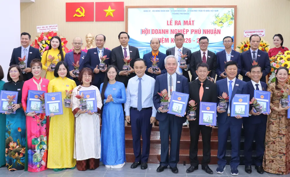 Ban Chấp hành Hội Doanh nghiệp phường Phú Nhuận nhiệm kỳ 2026 - 2031, ra mắt chiều 1-2