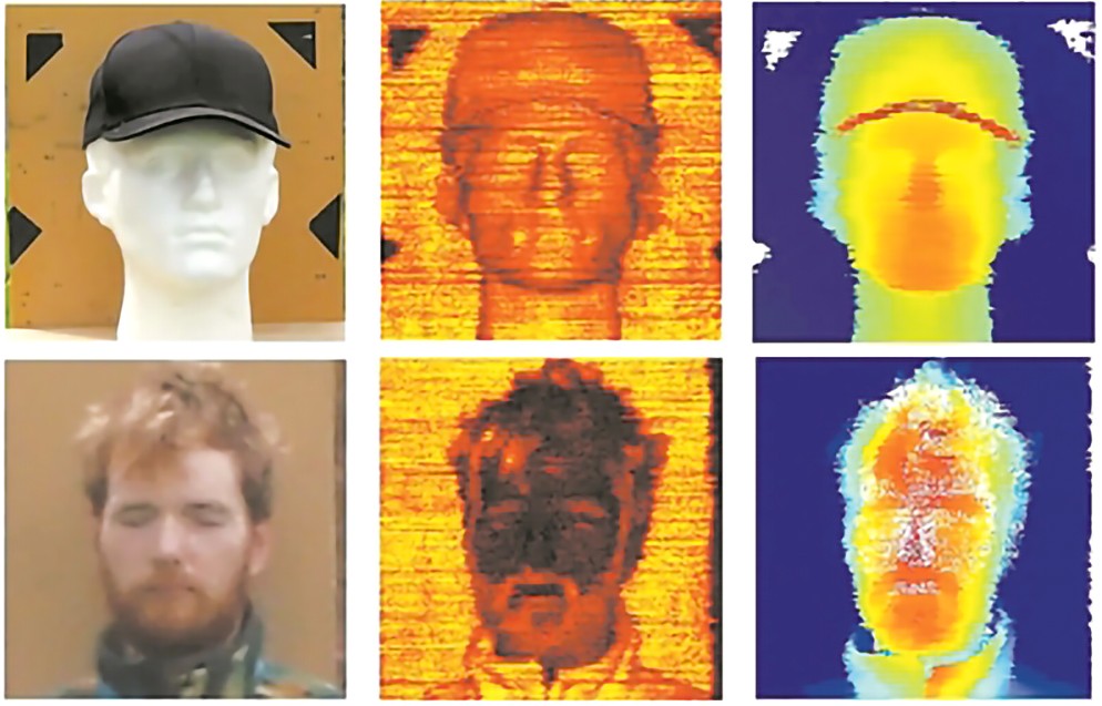 新型镭射雷达成像系统可以从数百米外对人脸进行三维成像。图片来源：英国《新科学家》网站。