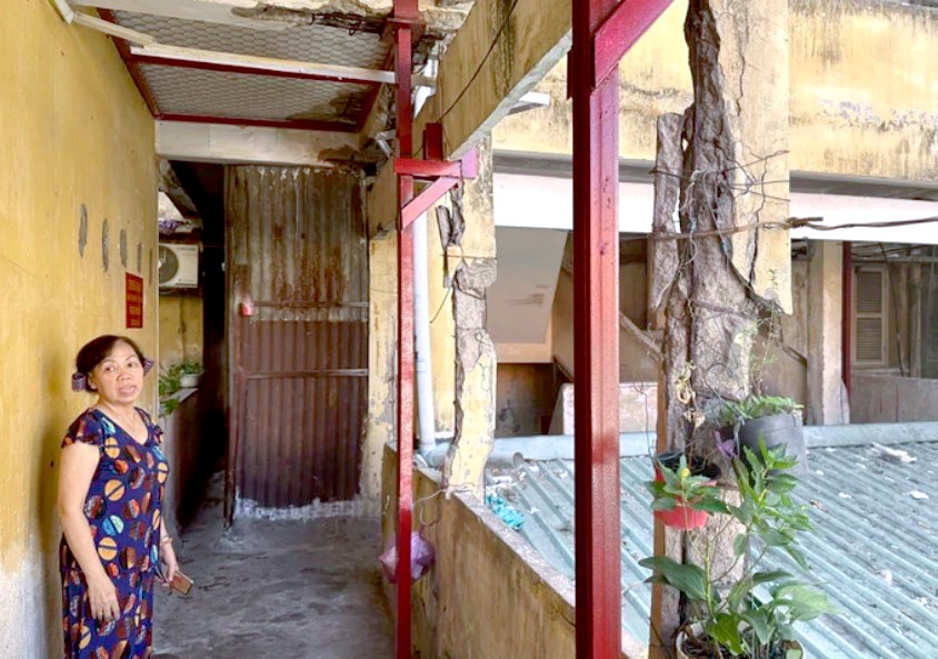 第四郡第九坊永会公寓严重损坏。