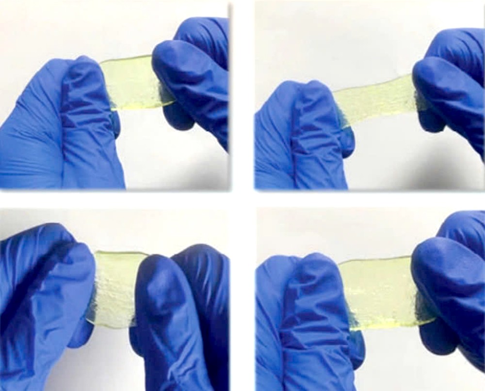 水凝胶贴片可以实现各种形变。