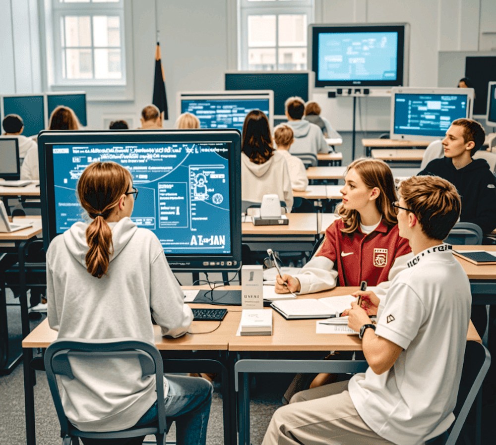 德国大学生学习人工智能。