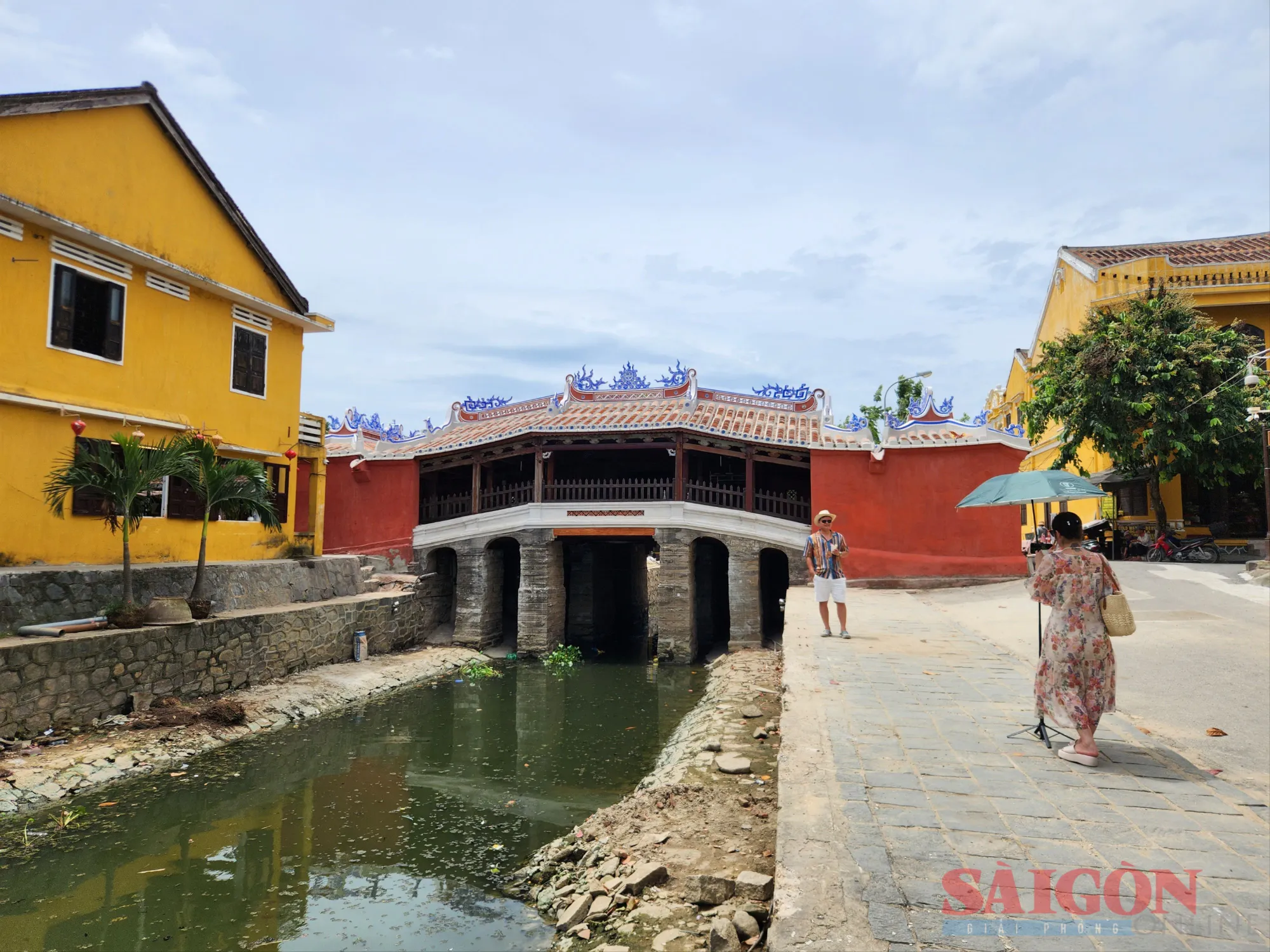 Diện mạo Chùa Cầu sau khi được hạ giải để trùng tu. Ảnh: NGUYỄN CƯỜNG chua-cau-hoi-an-1.jpg
