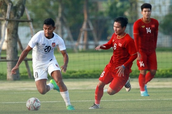 U22 Việt Nam hòa U22 Myanmar trước khi di chuyển vào TPHCM ảnh 1