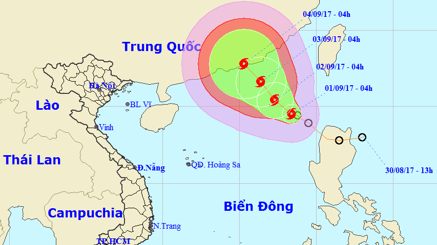 Bão số 8 ngày càng mạnh lên ảnh 1
