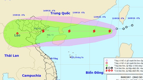 Áp thấp nhiệt đới đã mạnh lên thành bão - cơn bão số 5 trên biển Đông ảnh 1