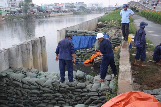 Phó Chủ tịch UBND TPHCM thăm hỏi, động viên người dân sau sự cố vỡ bờ bao ở quận 8 ảnh 7