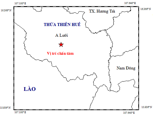 Động đất 2,9 độ richter tại A Lưới ảnh 1
