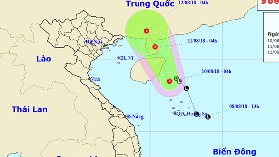 Vùng áp thấp đã mạnh lên thành áp thấp nhiệt đới, Biển Đông có mưa dông, gió giật cấp 8 ảnh 1