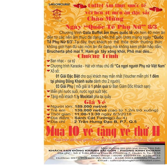 Nhiều ưu đãi dịp 8-3 tại hệ thống Saigontourist ảnh 4
