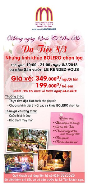 Nhiều ưu đãi dịp 8-3 tại hệ thống Saigontourist ảnh 8