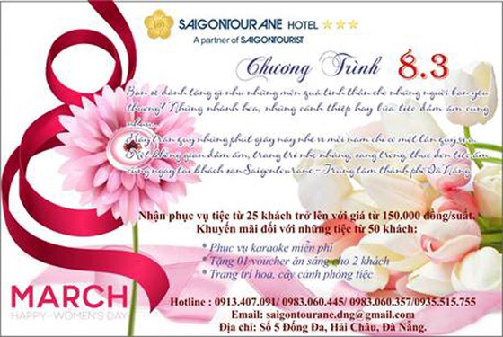 Nhiều ưu đãi dịp 8-3 tại hệ thống Saigontourist ảnh 9