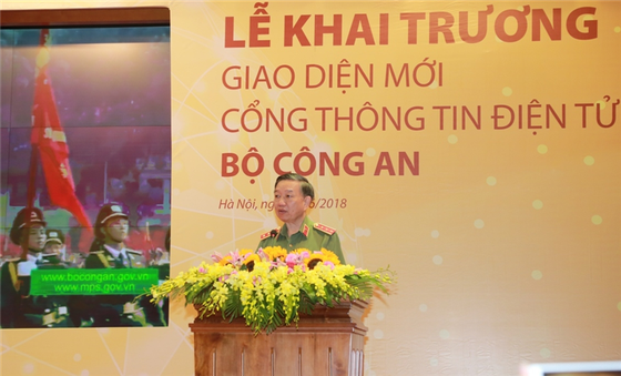 Cổng thông tin điện tử Bộ Công an có giao diện mới ảnh 1