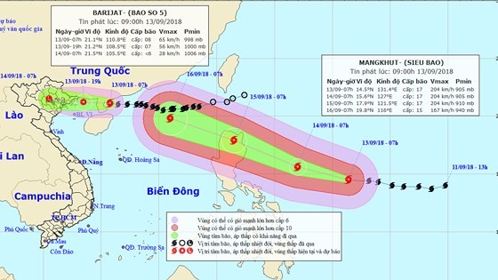 Siêu bão Mangkhut mạnh cấp 17 sẽ vào biển Đông sau khi bão số 5 suy yếu ảnh 1
