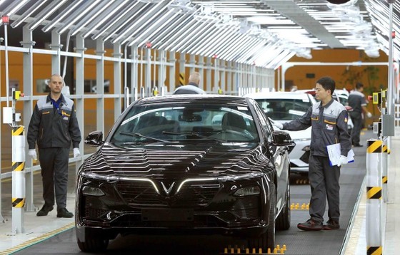 Xe VinFast của tập đoàn Vingroup, thương hiệu xe Việt đầu tiên tại Việt Nam. (Nguồn: TTXVN)