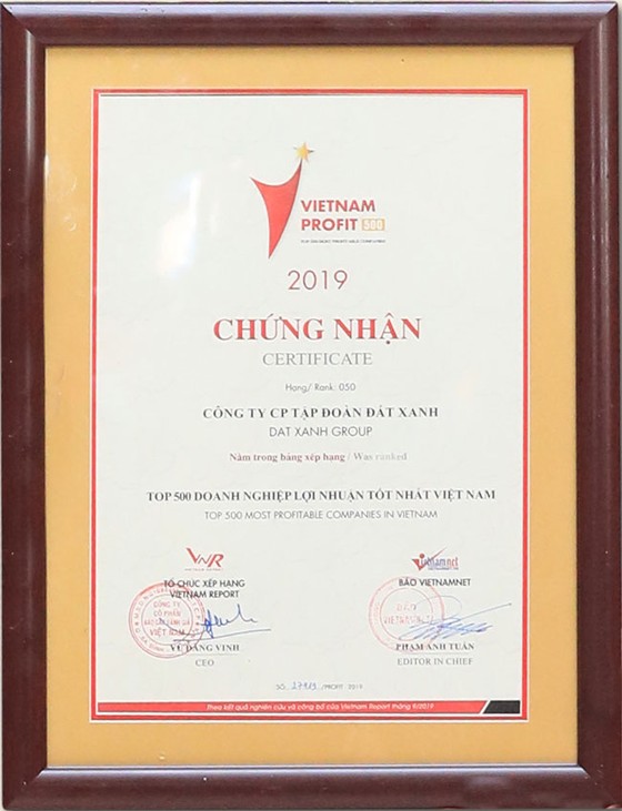 Đất Xanh xuất sắc vào top đầu doanh nghiệp BĐS lợi nhuận tốt nhất 2019 ảnh 2