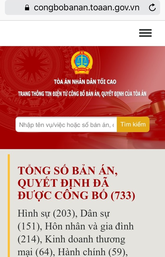 Người dân có thể xem án có hiệu lực ảnh 1