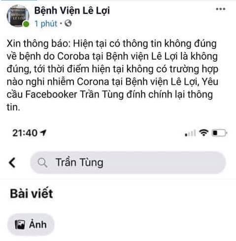 Tung tin không chính xác về dịch virus Corona, 1 thanh niên bị phạt 15 triệu đồng ảnh 2