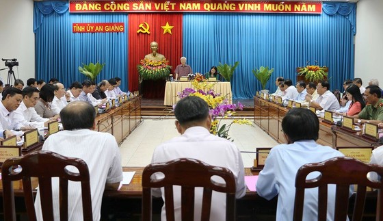 Tổng Bí thư Nguyễn Phú Trọng làm việc với tỉnh An Giang ảnh 2