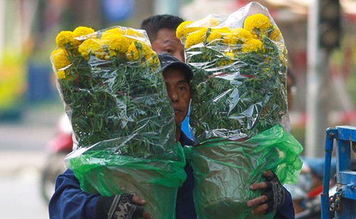 Chiều 29 Tết, người dân TP Hồ Chí Minh đổ xô đi mua hoa ảnh 1