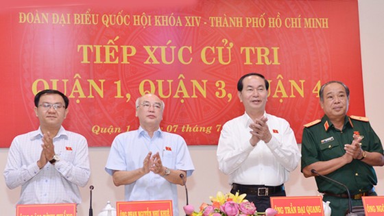 Tổ đại biểu Quốc hội đơn vị số 1 TPHCM đã có buổi tiếp xúc cử tri. ảnh 1