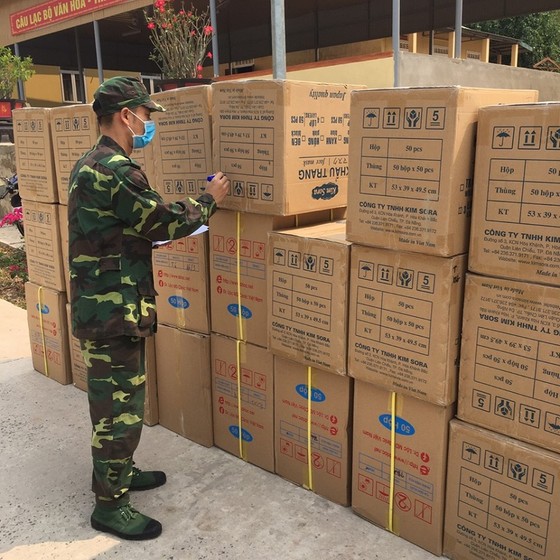 Bắt giữ 95.000 khẩu trang không rõ nguồn gốc ở khu vực biên giới ảnh 1