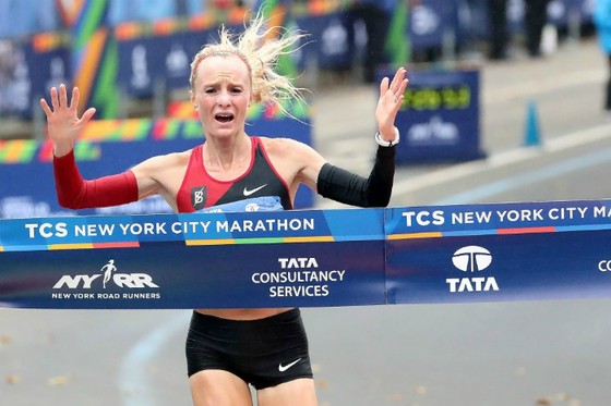 Flanagan đã nghẹn ngào sau khi giành chiến thắng ở giải New York City Marathon 2017.
