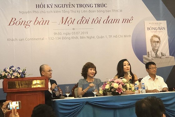 Buổi ra mắt cuốn hồi ký Nguyễn Trọng Trúc "Bóng bàn - Một đời tôi đam mê" sáng 3-7.