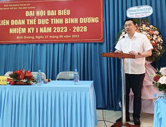 Phó Giám đốc Sở VH-TT&DL tỉnh Bình Dương, ông Cao Văn Chóng phát biểu chỉ đạo tại Đại hội