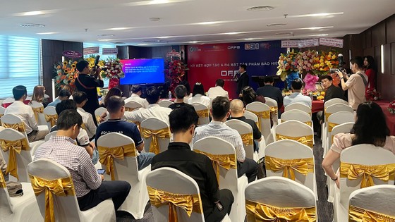 Quang cảnh buổi họp báo ra mắt Chương trình bảo hiểm công nghệ OF.FB tại KS Mường Thanh ( Quận Phú Nhuận -TPHCM) 